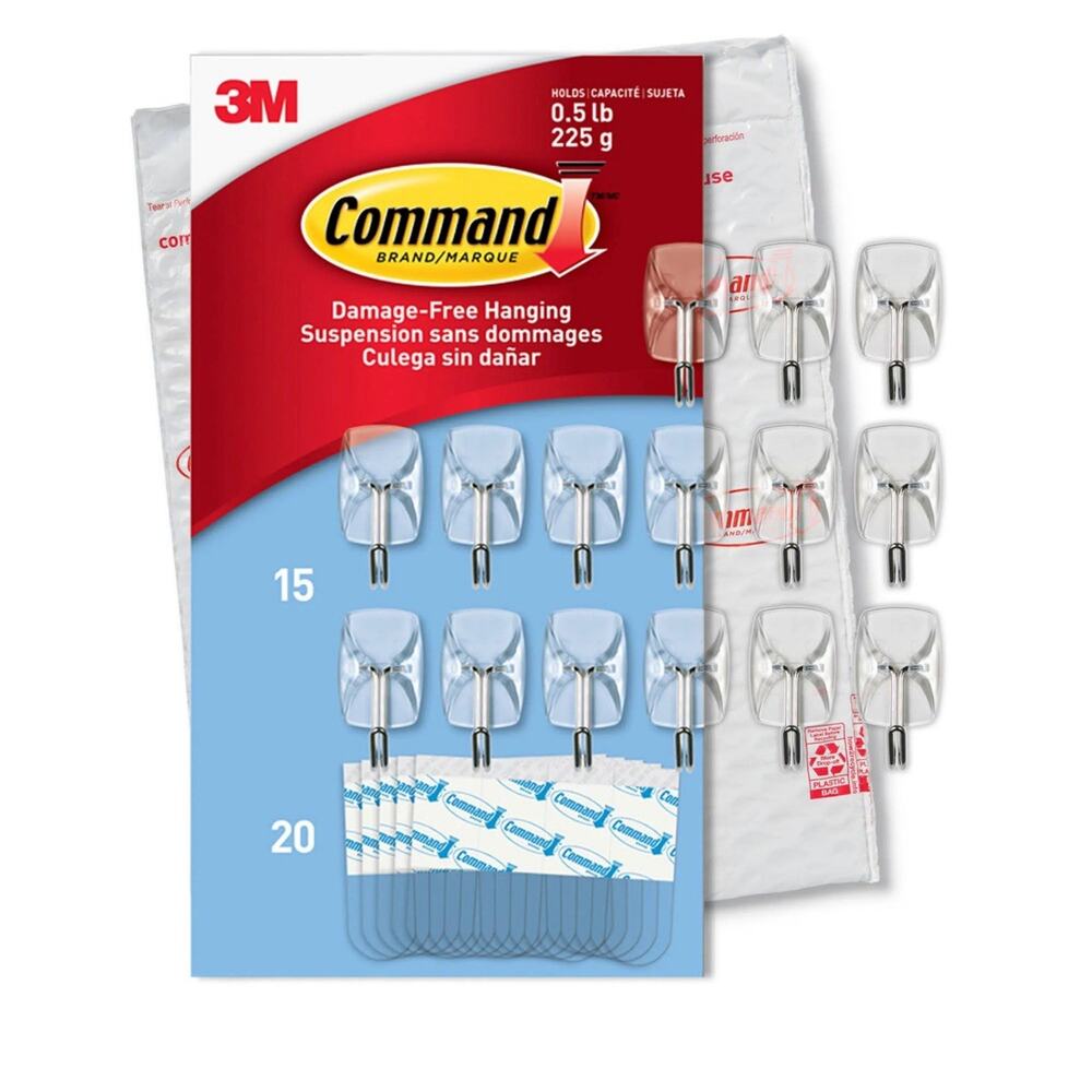 Small Wire Toggle Hooks, 15 Hooks, 20 Strips